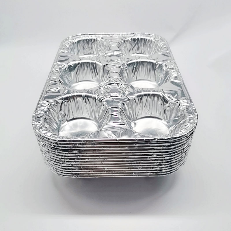 6-Cup Aluminum Foil Muffin Cupcake Pan