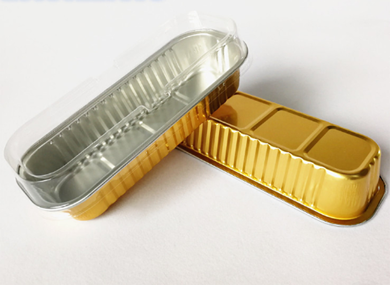 1115ml rectangular aluminum foil packing box can be equipped with aluminum foil cover