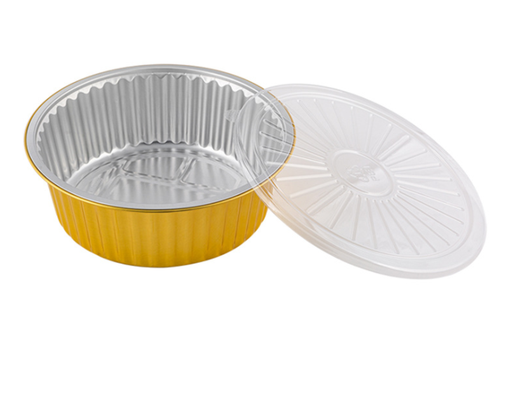 Large aluminum foil pan to pack bowl