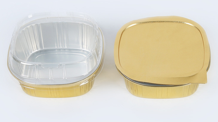 Package can be sent out can be equipped with plastic cover disposable aluminum foil box