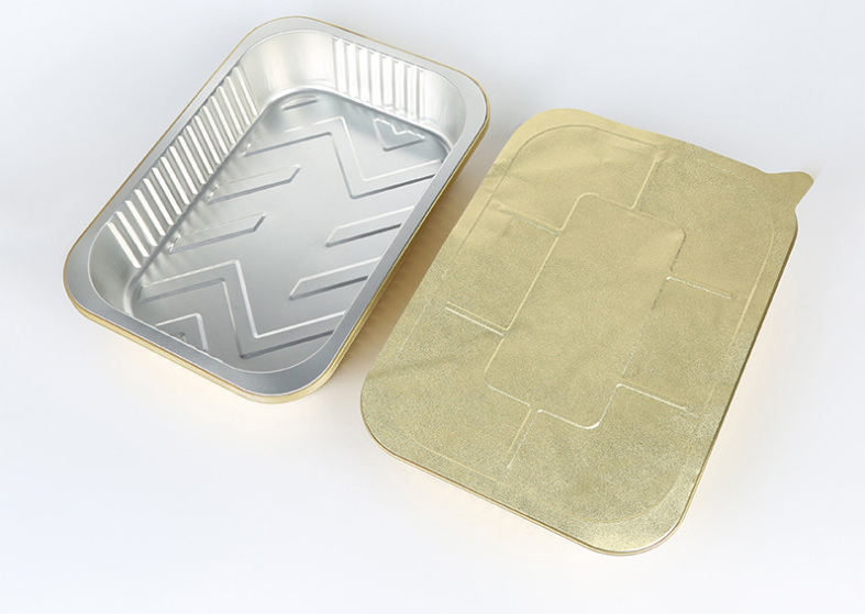 Rectangular thickened and deepened 2200ml grilled fish aluminum foil packing box