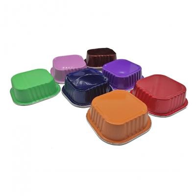 Square aluminum foil container